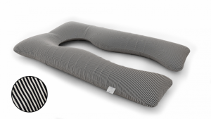 כרית הריון והנקה דגם QUEEN פסים דקים שחור