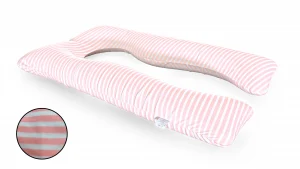 כרית הריון והנקה דגם QUEEN פסים סלומון