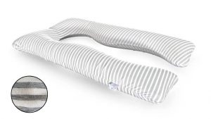 כרית הריון והנקה דגם SUPER QUEEN פסים אפור